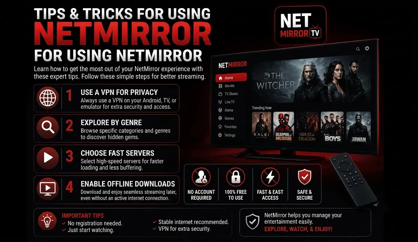 Tips & Tricks of Netmirror APK